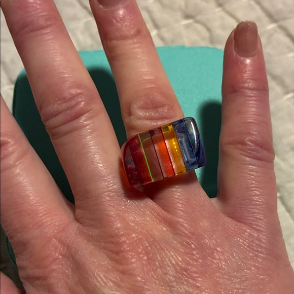 Multicolor Striped Ring - Picture 2 of 3